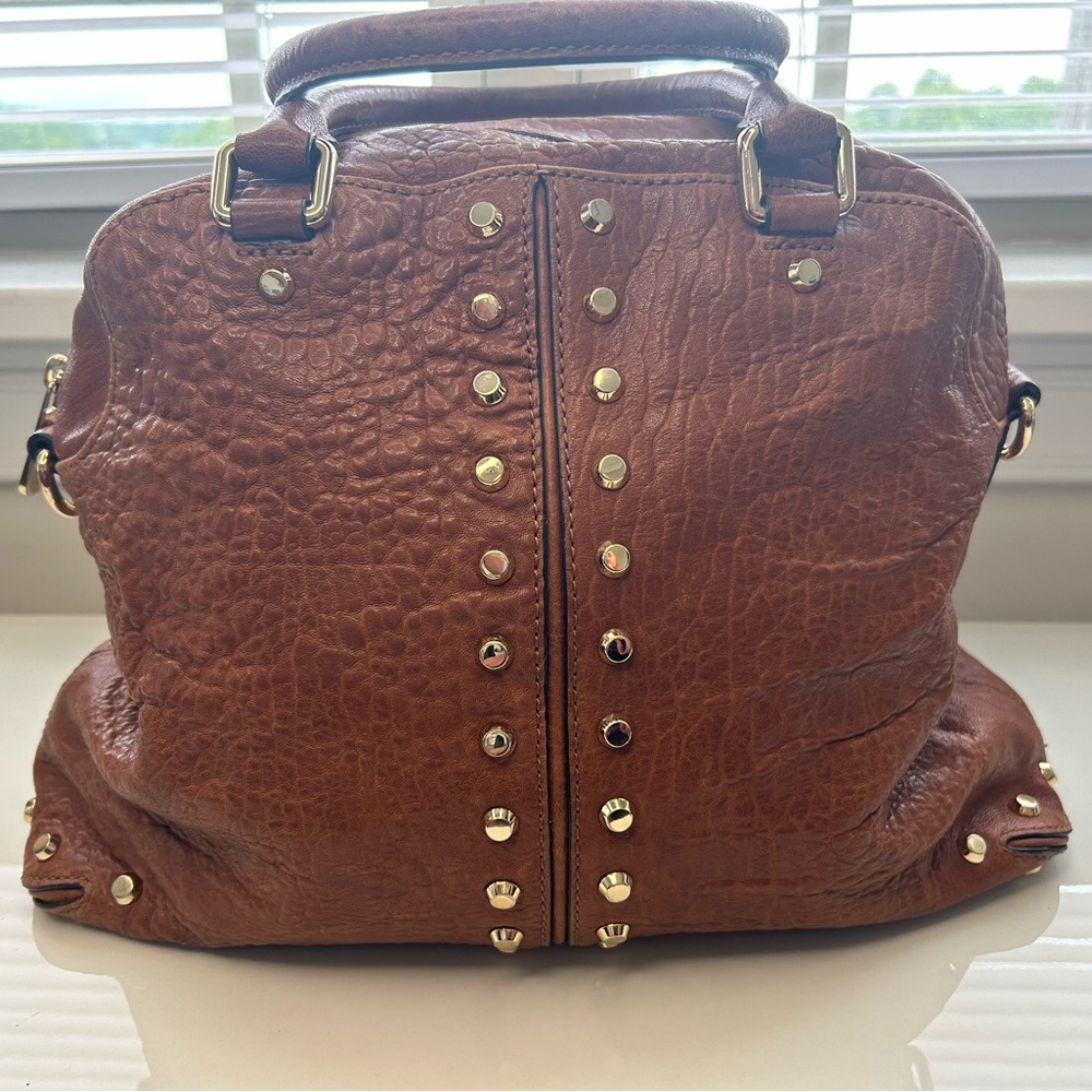 🔥🔥🔥GORGEOUS MICHAEL KORS VINTAGE Camel Colored Pebbled Leather Handbag!🤩🤩🤩